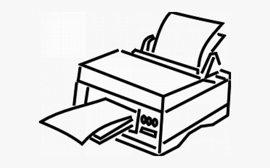 Printer Clipart Computer Printer - Computer Printer Clipart Black And White, Transparent Clipart