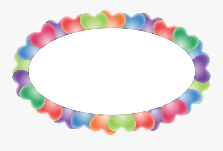 Transparent Balloons Clipart Border - Balloons Oval Border, Transparent Clipart