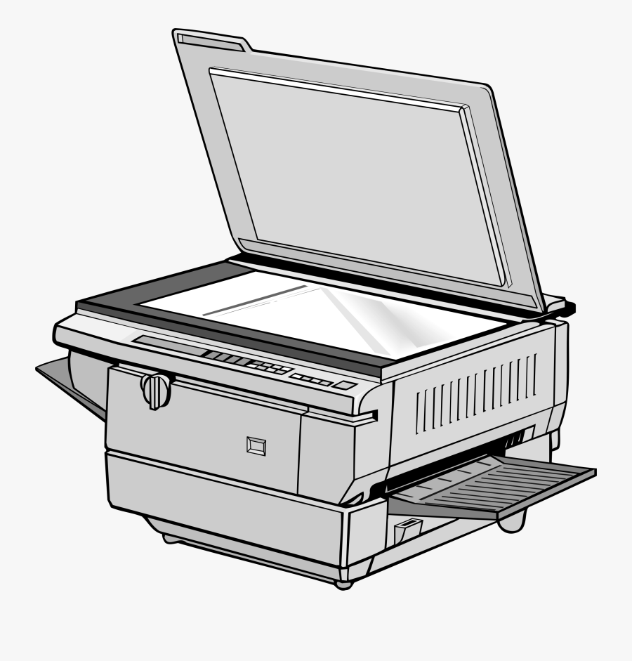 Clipart - Xerox Machine Clipart Black And White, Transparent Clipart