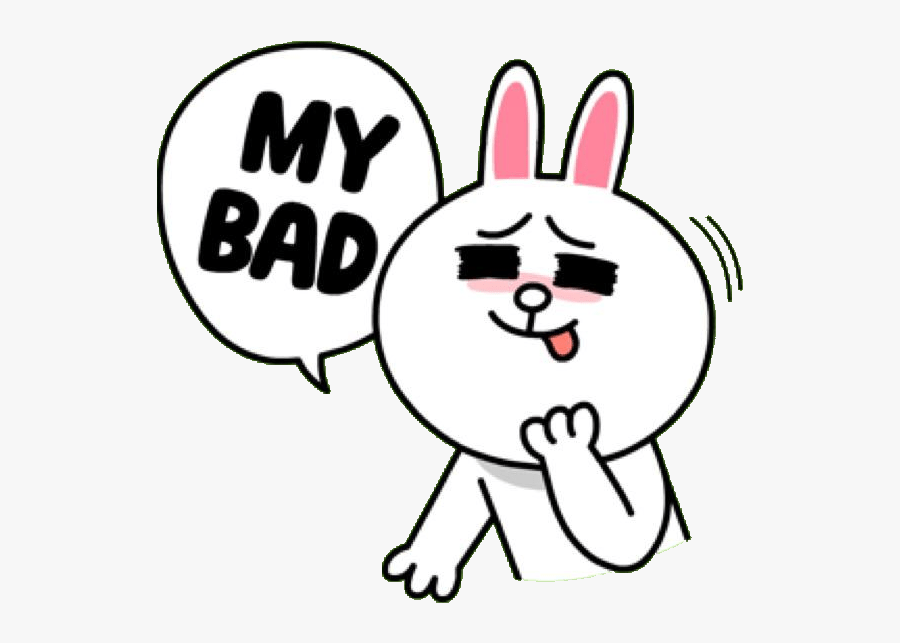 Sticker Line Rabbit, Transparent Clipart