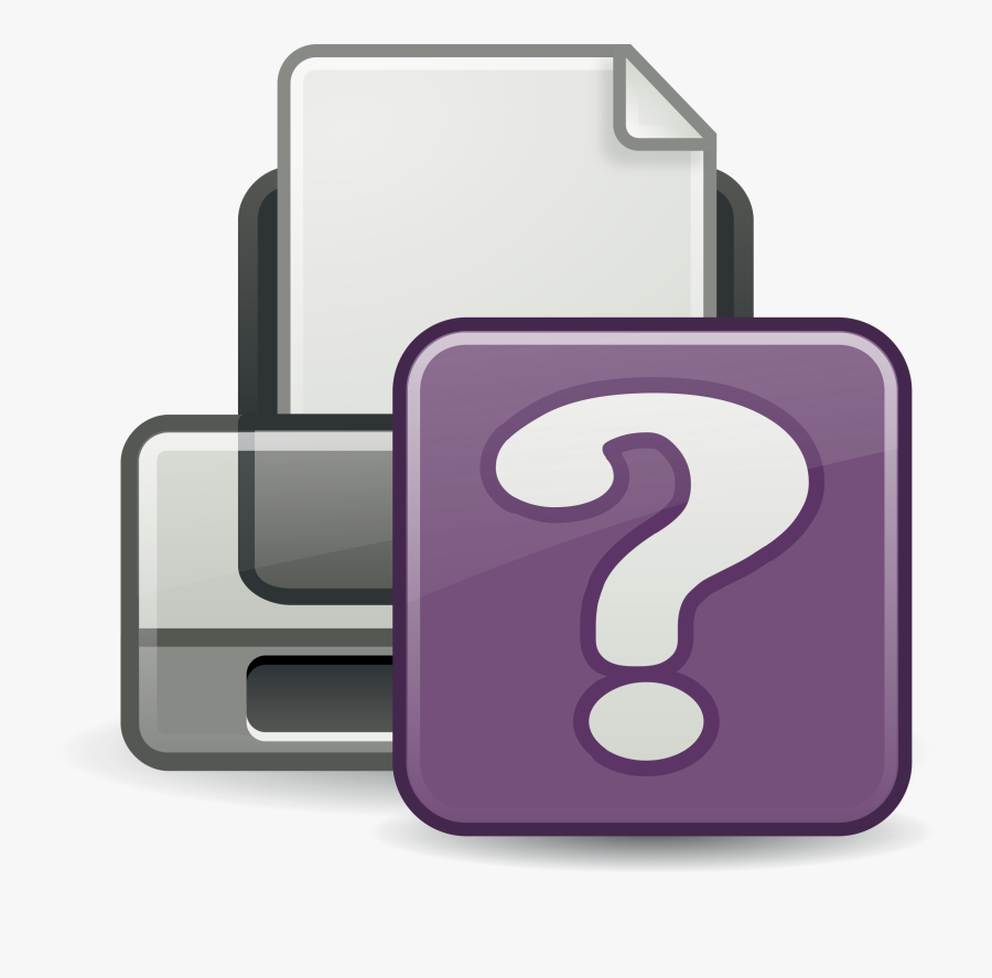 Print Question Icon Icons Png, Transparent Clipart