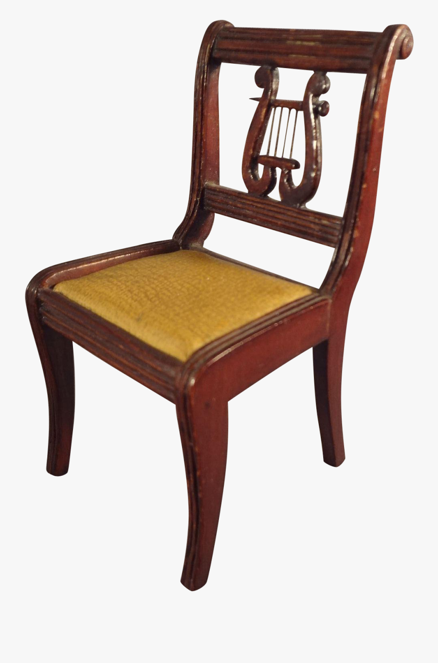 Large Doll House Scale Lyre Back Chair For Music Room - Chair, Transparent Clipart