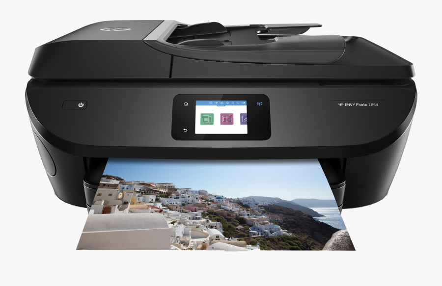 Printer Png Clipart - Hp Envy Photo 7858 All In One Printer, Transparent Clipart