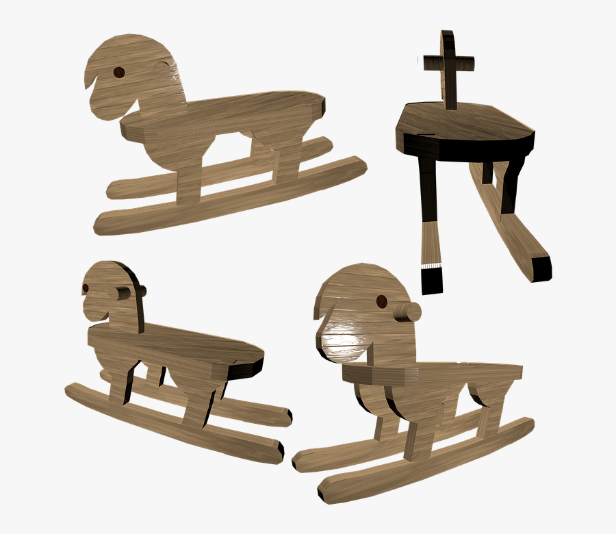 Collection Of Rocking Chair Cliparts - Houpací Koník Šablona Na Dřevěného Konika, Transparent Clipart
