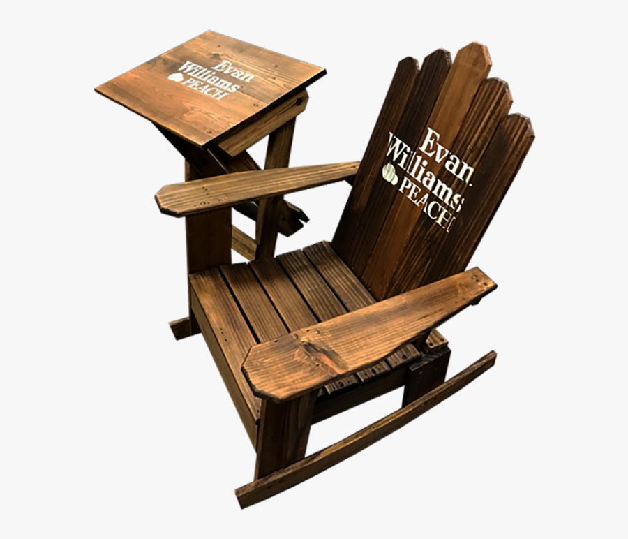 Evan Williams Peach Rocking Chair - Plank, Transparent Clipart