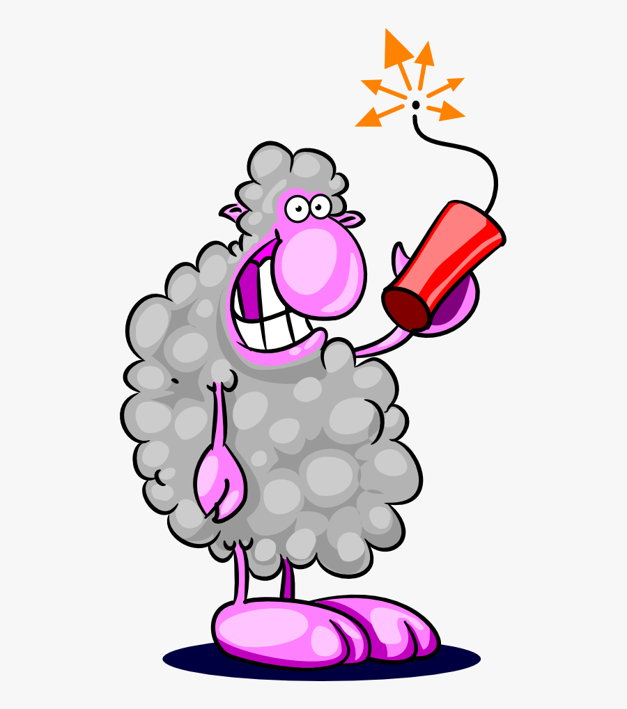 Bad Sheep - Crazy Sheep Png, Transparent Clipart