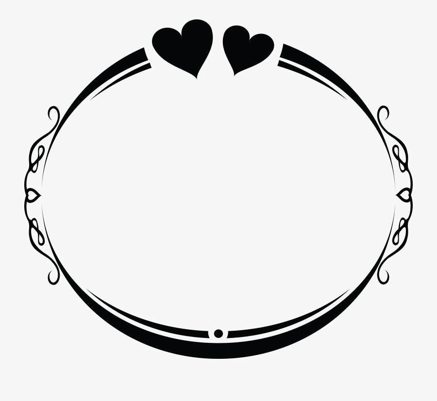 Free Clipart Of An Oval Wedding Frame Design With Love - Wedding Frames Clip Art, Transparent Clipart