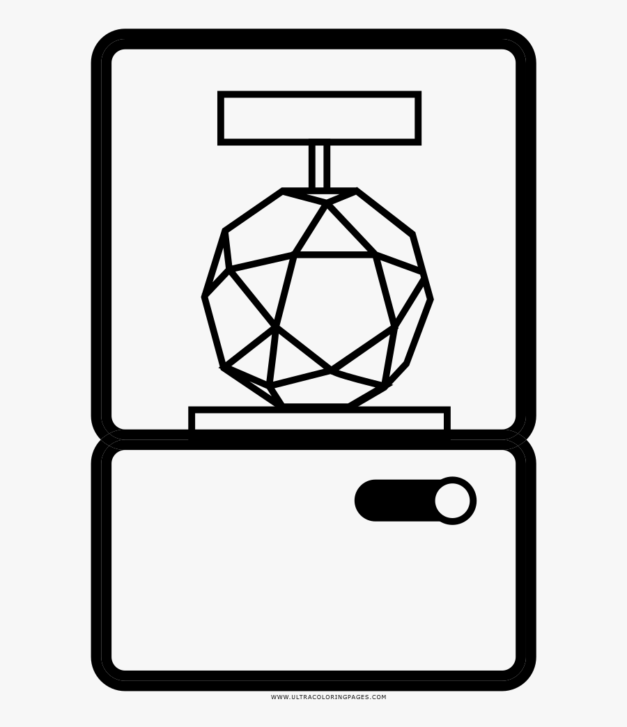 3d-printer Coloring Page Clipart , Png Download - Circle, Transparent Clipart