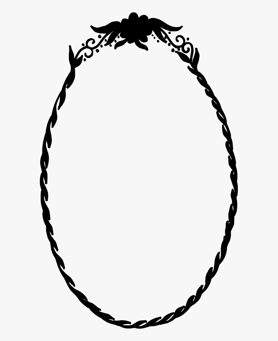 1720 × 2762 Px - Black Oval Frame Png, Transparent Clipart