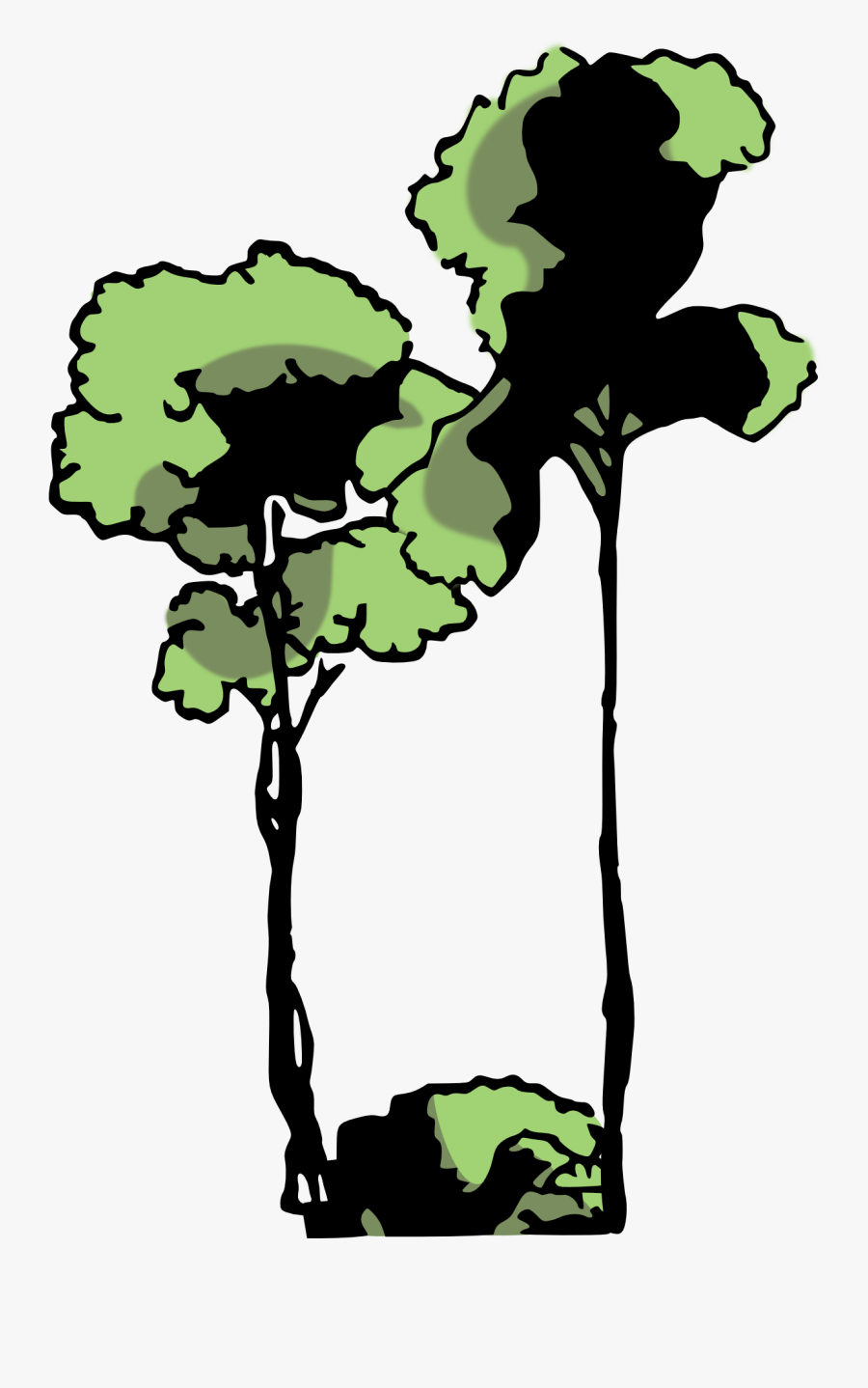 Edo Wood Clip Art - De Arboles De La Selva, Transparent Clipart