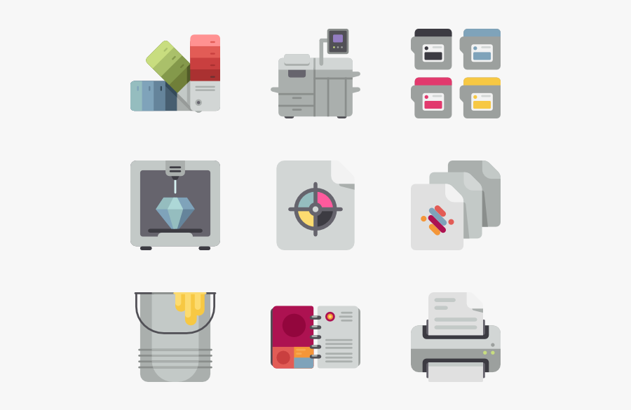Clip Art Printer Icons - Printer Icons, Transparent Clipart