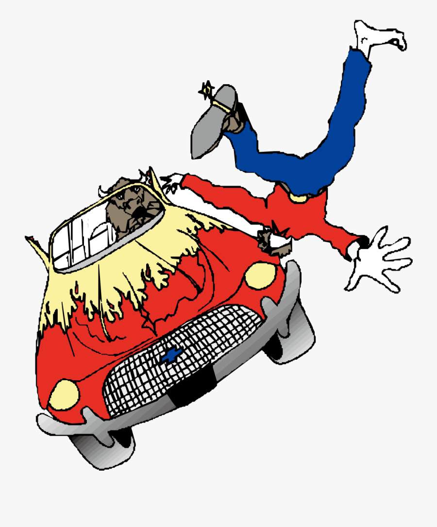 Clip Art Traffic Collision Scene Transprent - Cartoon Car Speeding, Transparent Clipart