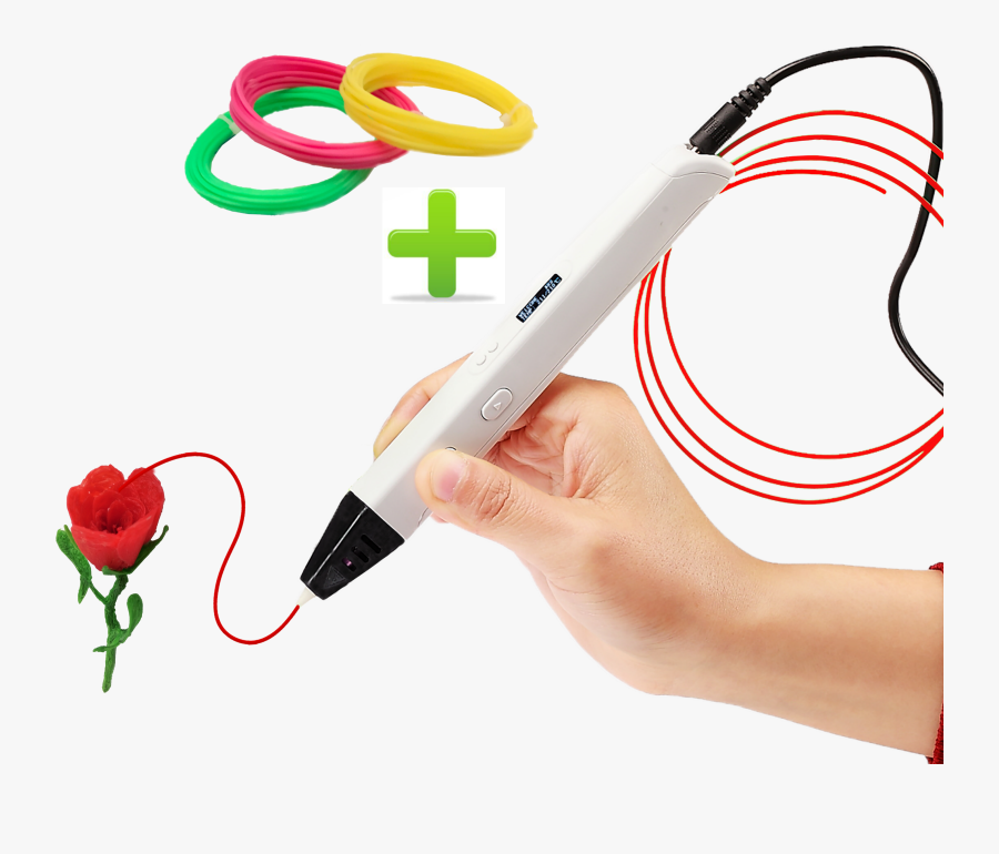 3d Printing Pen Doodle Printer Pen With Led / Oled - 3doodler, Transparent Clipart