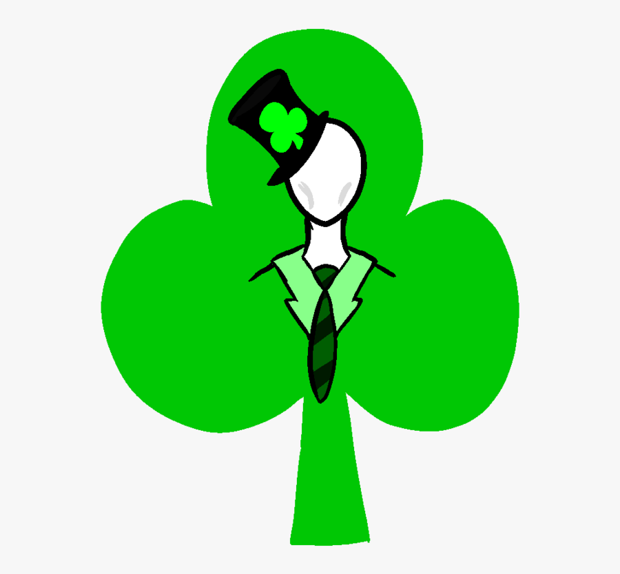 Bad Creepypasta] Irish Slenderman By Suroh - St Patricks Day Slenderman, Transparent Clipart