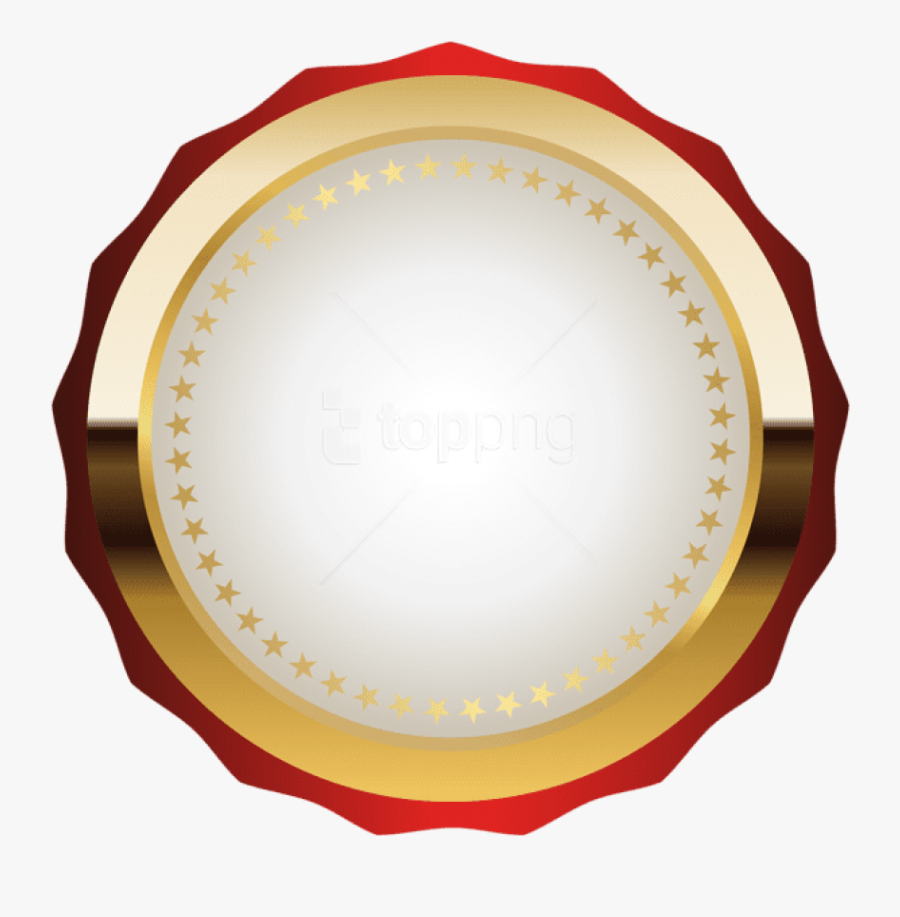 Download Seal Badge Gold - Transparent Blue And Gold Border, Transparent Clipart