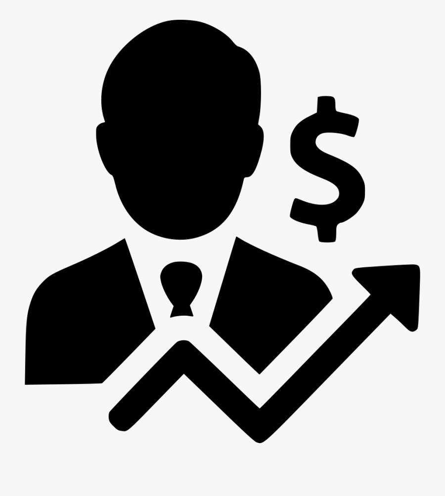 Businessman Earnings Income Profit Salesman Statistics - Sales Person Icon Png, Transparent Clipart