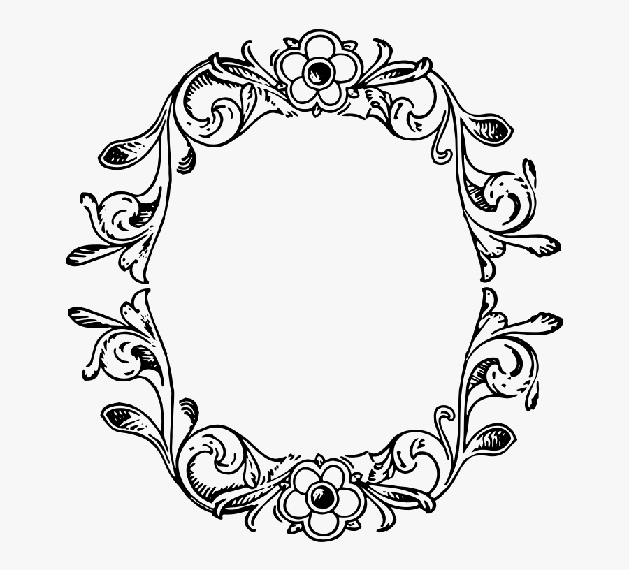 Plaque Clipart Oval Outline - Decorative Frame Vector Transparent, Transparent Clipart