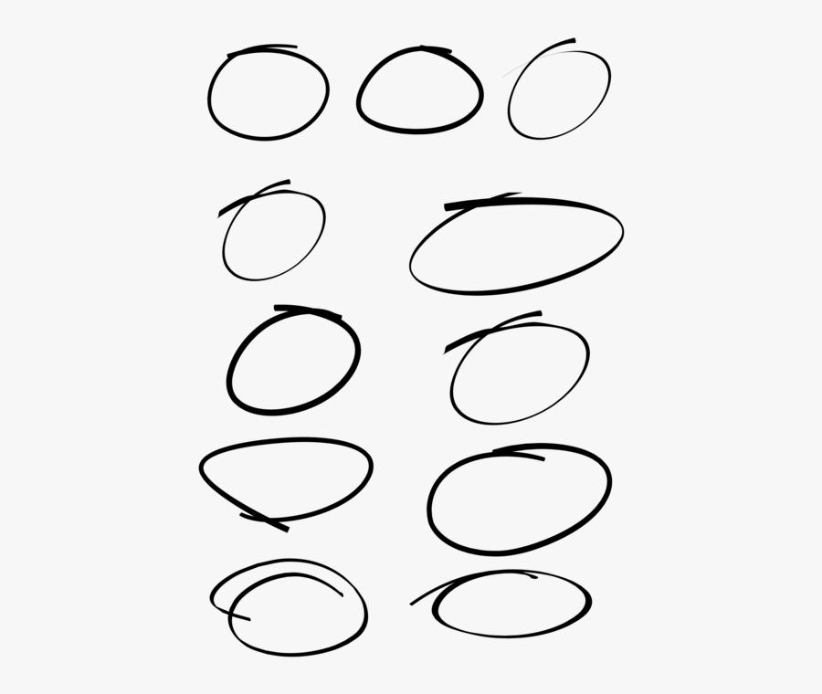 Circle Handwriting Oval Symbol Point - Handwriting Circle Png, Transparent Clipart