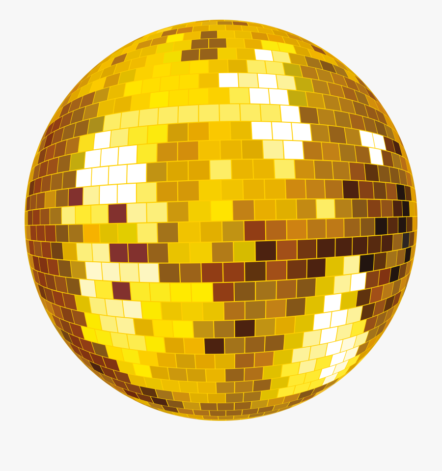 Png Clip Art Image - Transparent Background Gold Disco Ball, Transparent Clipart
