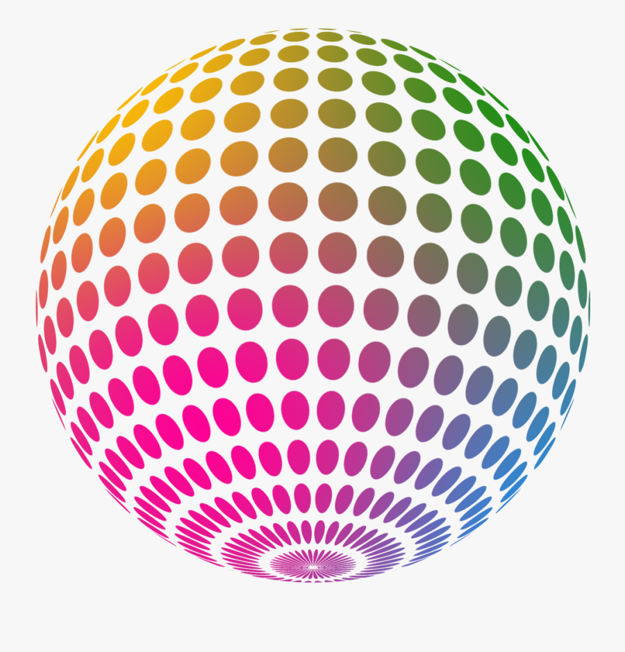 Clip Art La Bola Fiesta - Colored Disco Ball Png, Transparent Clipart