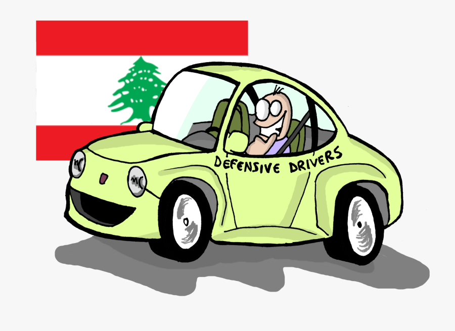 Clip Art Cartoon Car Crash - Lebanon Flag, Transparent Clipart