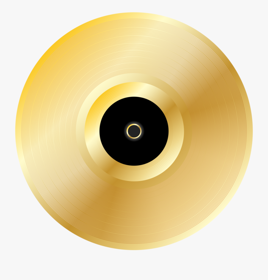 Disco Ball Clipart Golden - Gold Record Png, Transparent Clipart