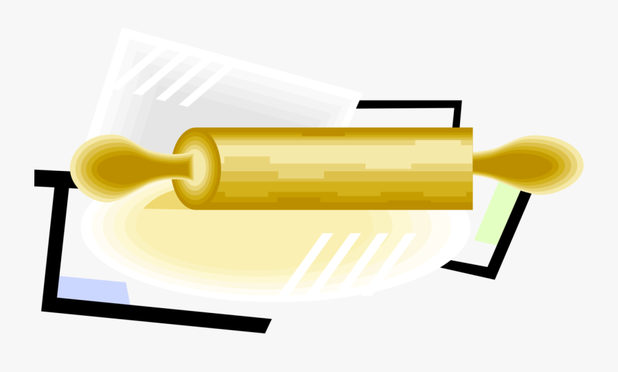 Vector Illustration Of Rolling Pin Rolls And Flattens, Transparent Clipart