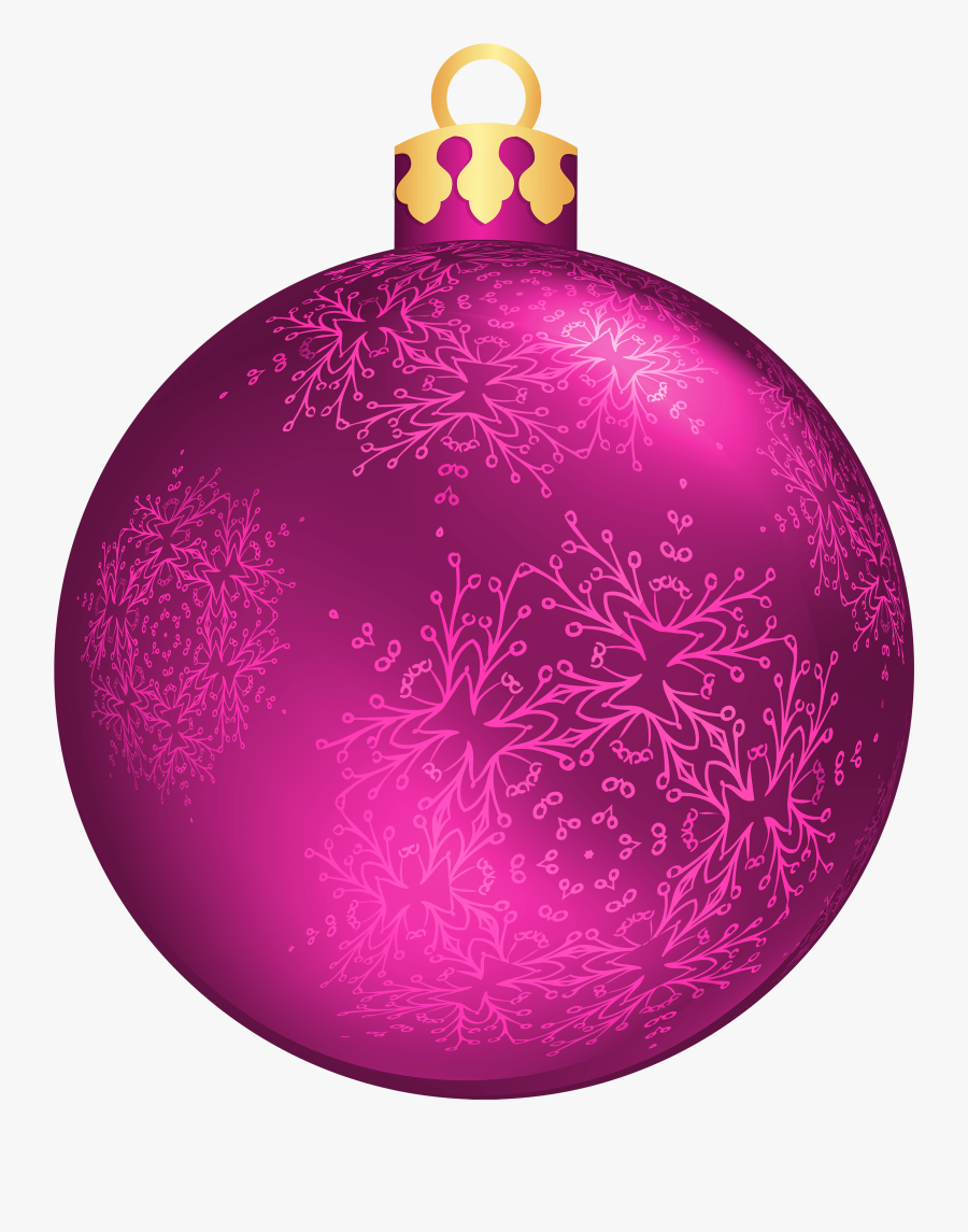 Pink Christmas Ball Png Clipart - Pink Christmas Ornaments Clipart, Transparent Clipart