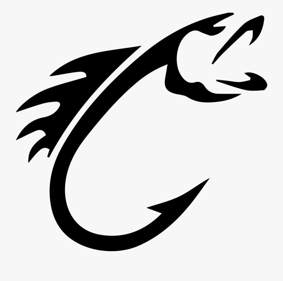 Fish Hook Logo, Transparent Clipart