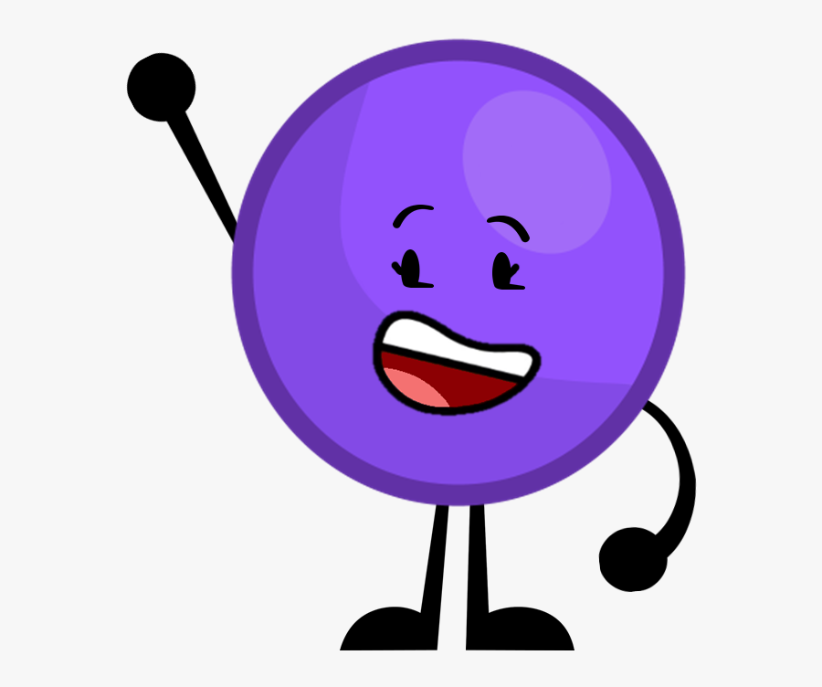 Purple Ball Object - Bfdi Purple Ball, Transparent Clipart