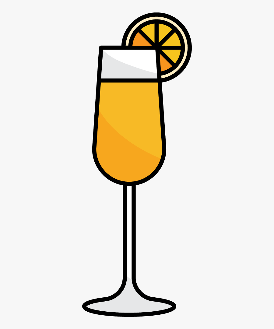 Champagne Clipart Mimosa - Mimosas Glass Clip Art, Transparent Clipart