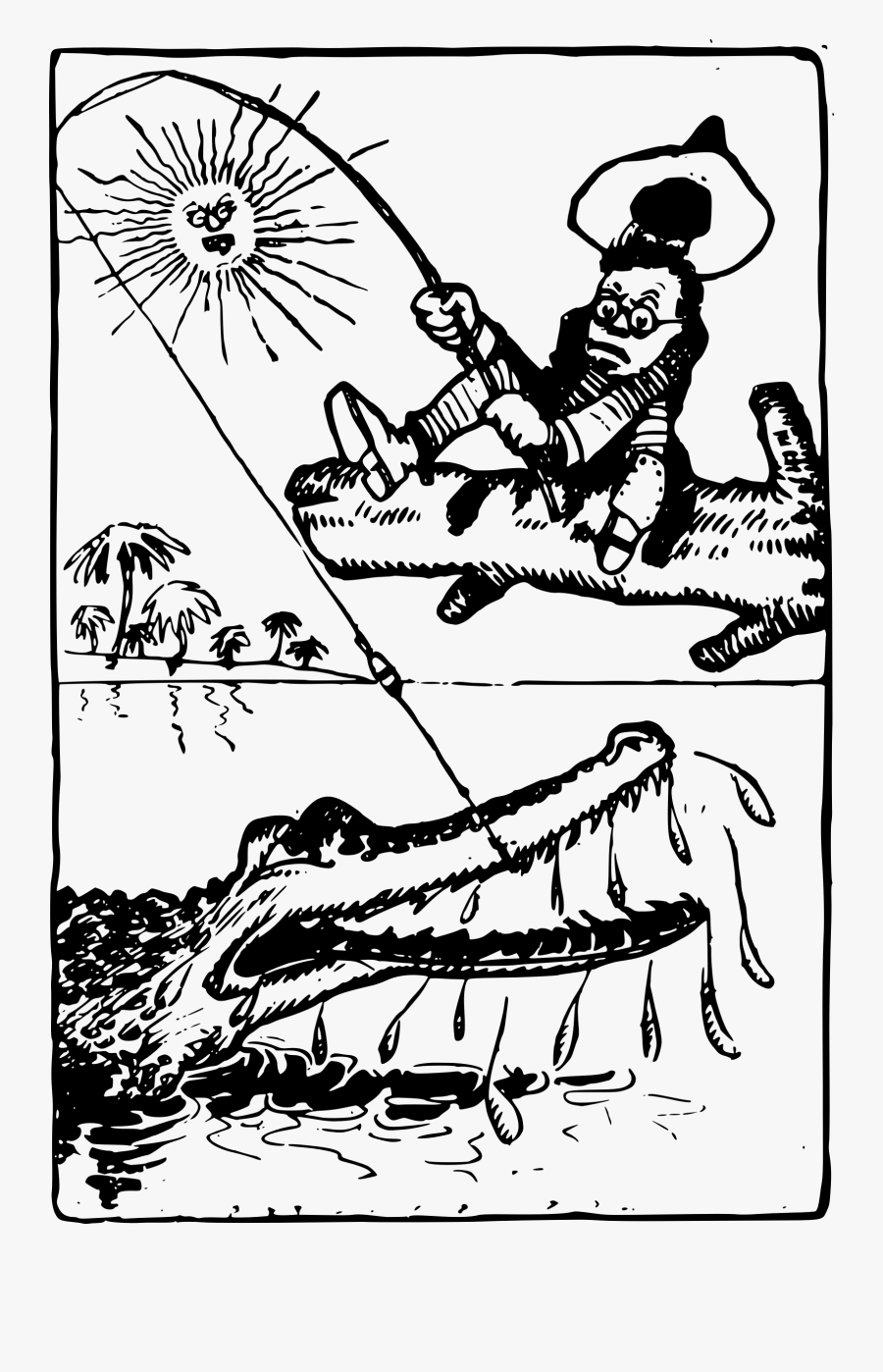 Clipart - Frau Einen Mann Angeln Bilder, Transparent Clipart