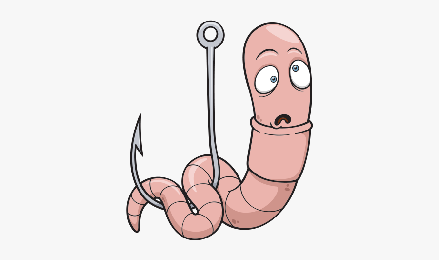 Hook Clipart Decal - Worm On Hook Cartoon is a free transparent background ...