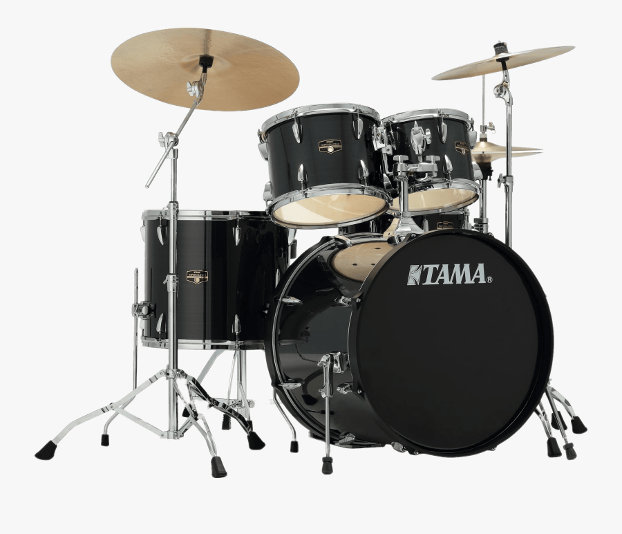Large Drum Kit Transparent Png - Tama Black Drum Kit, Transparent Clipart