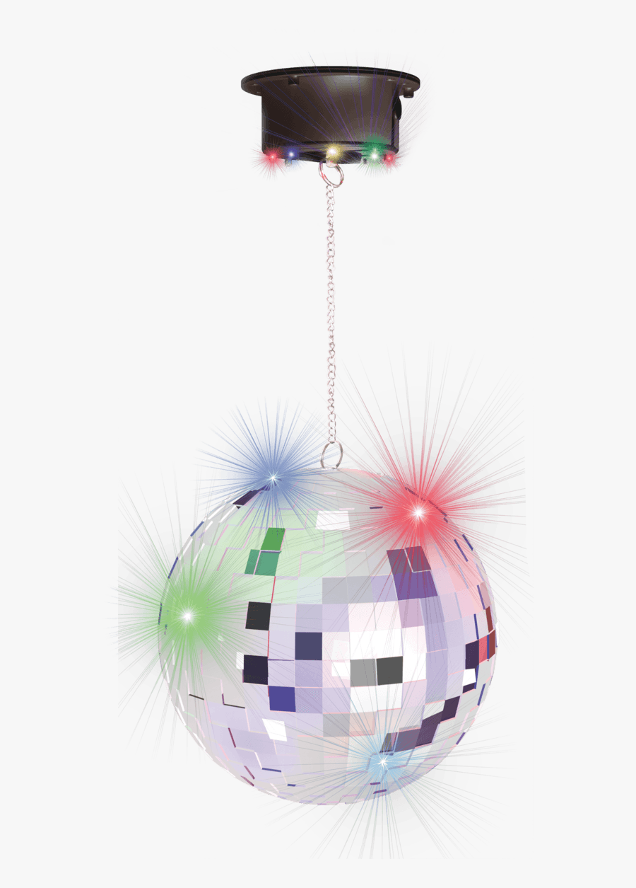 Mirror Ball Ø 20 Cm With Led Motor - Palla Stroboscopica, Transparent Clipart