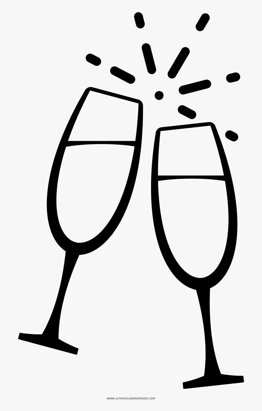 Transparent Champagne Flute Clipart - Champagne Icon Transparent Background, Transparent Clipart