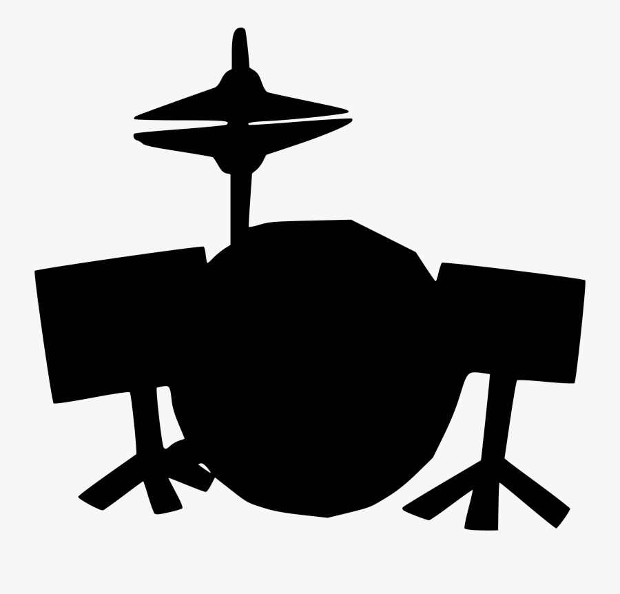 Clip Art Clipart Drum Set Big - Clipart Drum Set Silhouette, Transparent Clipart