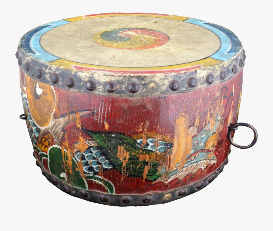 Old Chinese Drums, Transparent Clipart