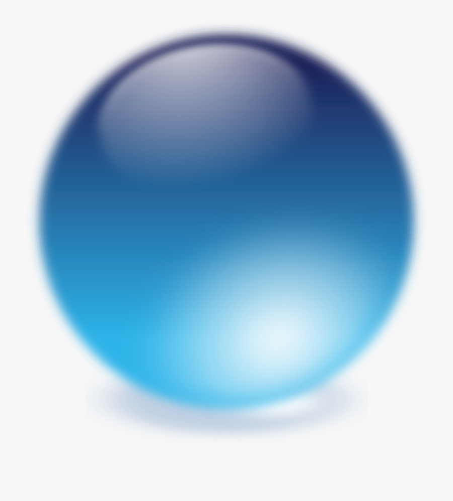 Transparent Crystal Ball Clipart - Blue Ball Png Icon, Transparent Clipart