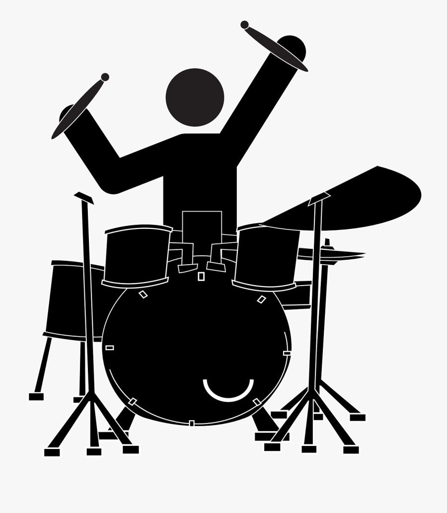 Transparent Drums Clipart - Rock Drummer Clip Art, Transparent Clipart