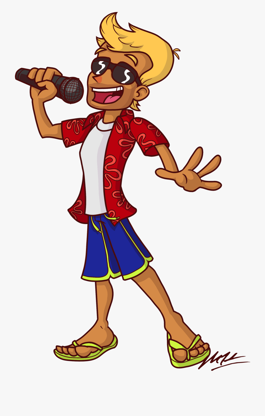Karaoke Dude - Cartoon, Transparent Clipart