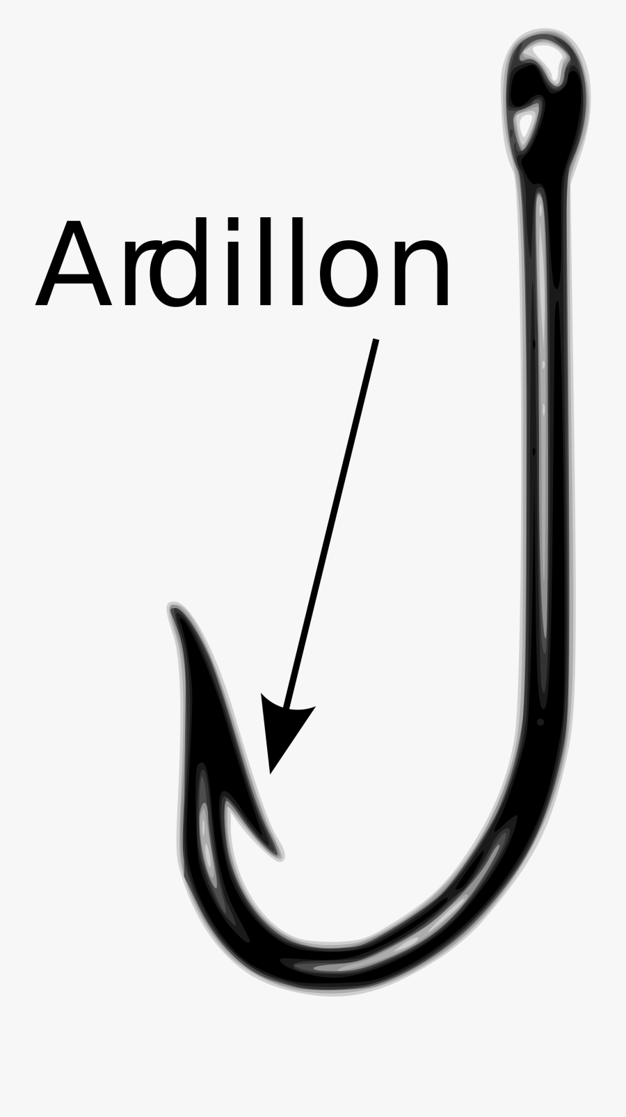 Barb On Fish Hook Clipart , Png Download - Hameçon Dessin, Transparent Clipart