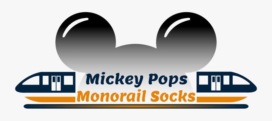 Mickey Pops Monorail Socks - Disneyworld Monorail Art Png, Transparent Clipart