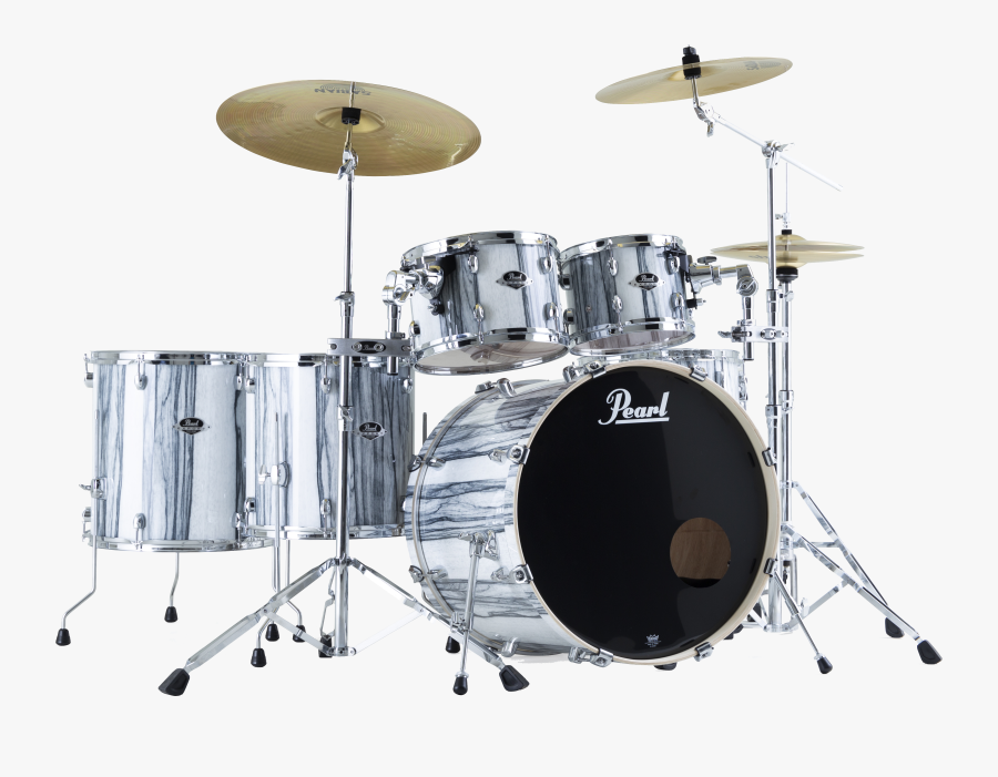 Acoustic Drum Kits Pearl Edtion Export Exa Piece Drum - Pearl 5 Piece Vision Birch Drum Shells, Transparent Clipart