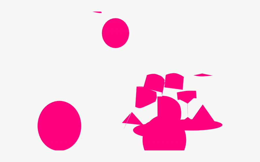 Pink Clipart Drum Set, Transparent Clipart