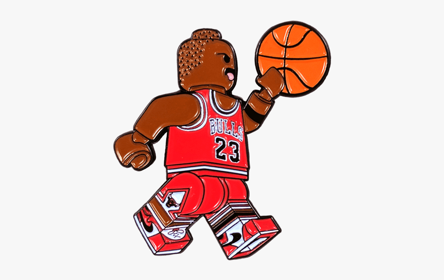 Lego Airness Pin Peabe Vector Black And White Library - Lego Basketball Silhouette, Transparent Clipart