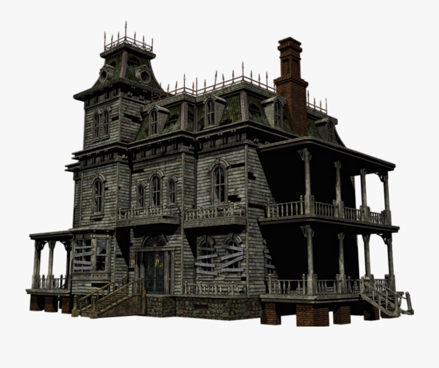 Transparent Haunted House Clip Art - Transparent Horror House Png, Transparent Clipart