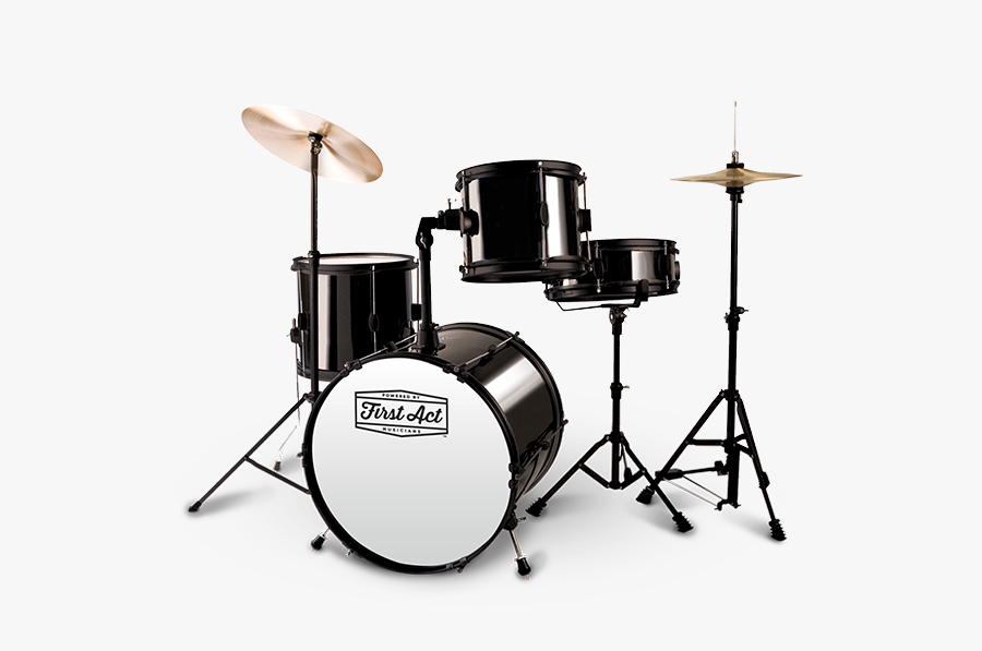 First Act Drum Kit Black, Transparent Clipart
