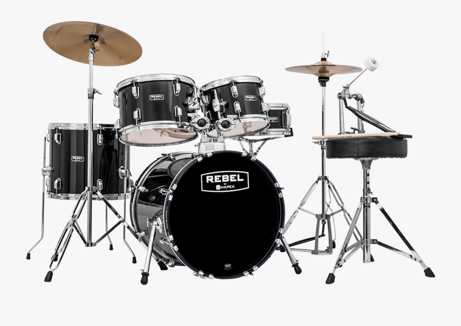 Mapex Rebel 5-piece Complete Drum Set - Mapex Rebel Drum Set, Transparent Clipart