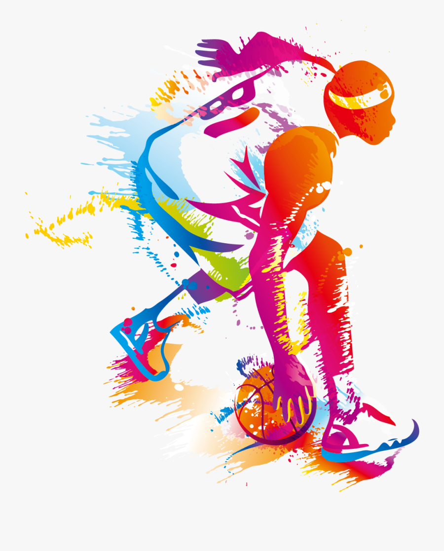 Basketball Photography Creative Players Team Sport - Creative Basketball Logo Design, Transparent Clipart